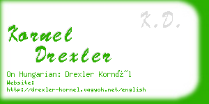 kornel drexler business card